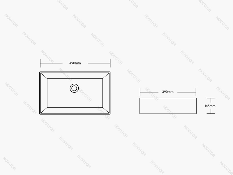 Coffer ART 7050DB, 49 см, черный матовый