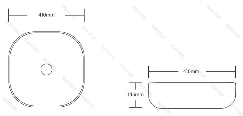 Coffer ART 0077B, 41 см, черный матовый