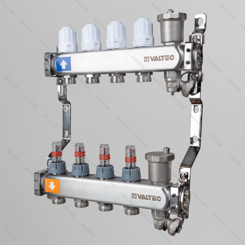 Valtec VT 579 Emnx, 1"х7-выходов 3/4 евроконус, нержавеющая сталь