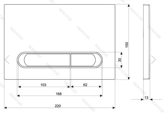 Cersanit Estetica A64112, черный/хром