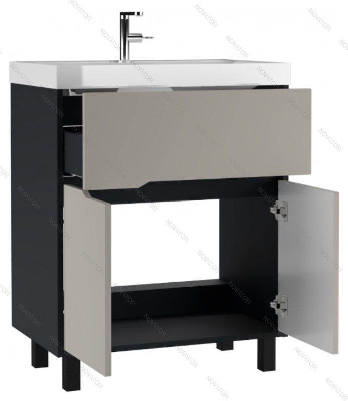 Домино Karat Unit DK3217T 70 см, серый тауп