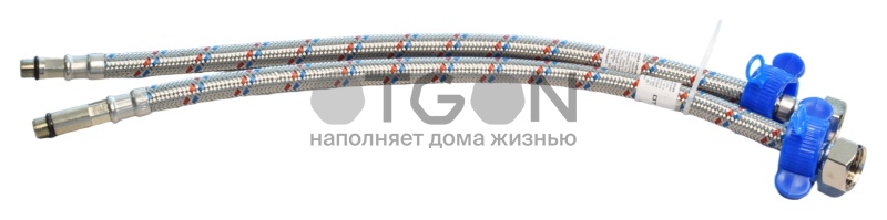 Подводка гибкая для смесителя Otgon, 40 см, короткий и длинный штуцер