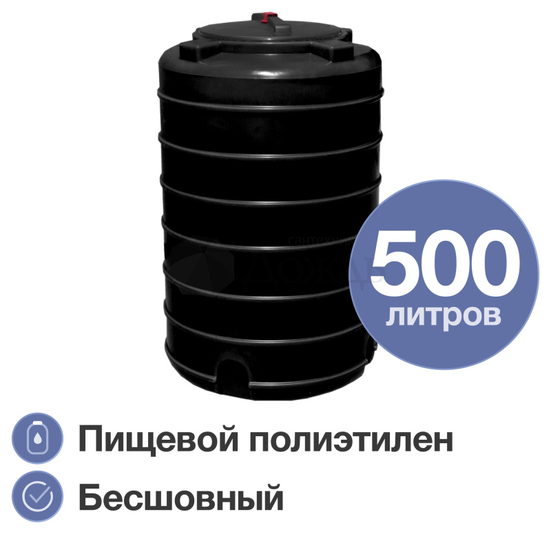 Купить Terra RV500, круглый, черный в интернет-магазине Дождь