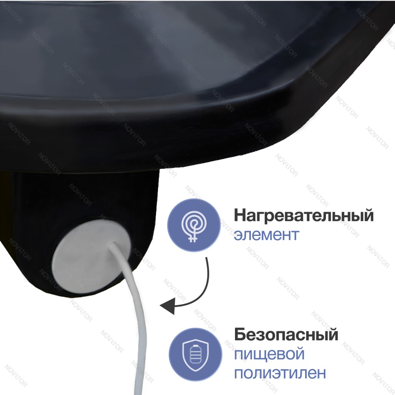 Terra CH150, для душа с водонагревателем 2 кВт, черный