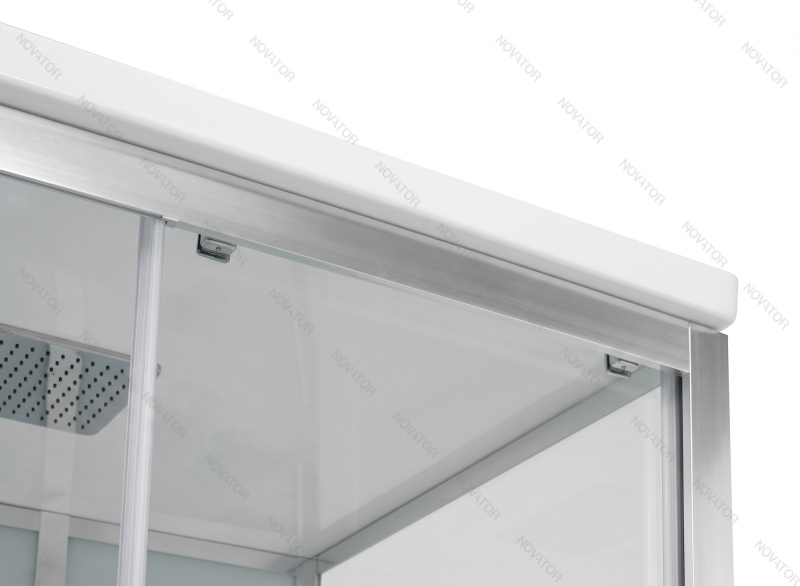 Galletta 120х90 прозрачное стекло, профиль хром , поддон низкий