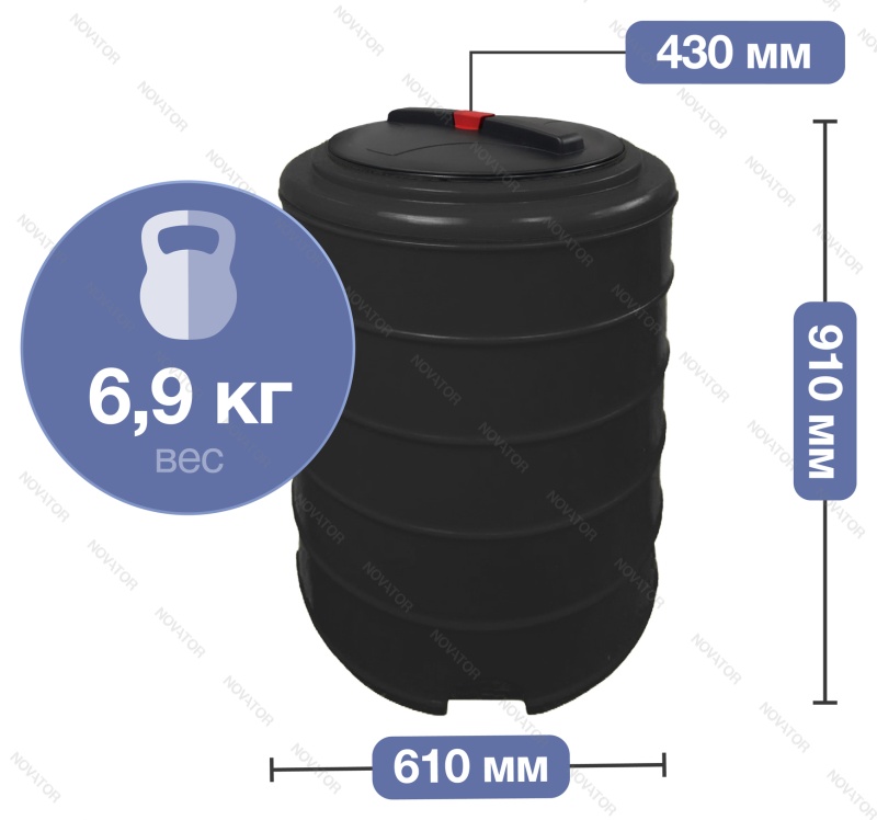 Terra RVP200, круглый, черный