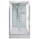 Galletta 120х90 прозрачное стекло, профиль хром , поддон низкий