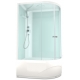 Domani-Spa 120х80 см Delight Slim D128 high L, сатин-матированный стекло, профиль белый, поддон высокий