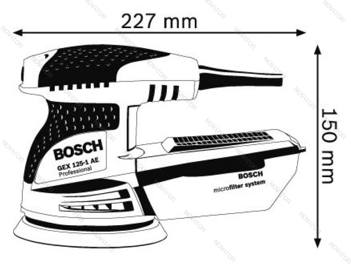 Bosch GEX 125-1 AE, 0601387500