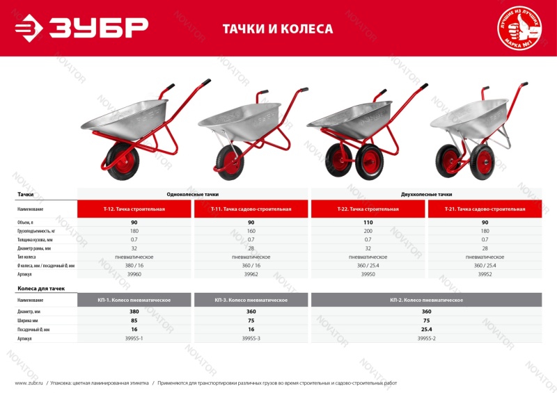 Зубр 39952, Т-21, 90 л, 180 кг