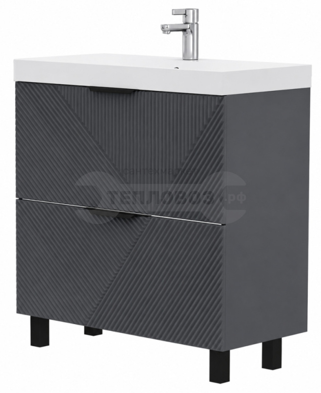 Купить Volna Геометри 80.2Я tnGEOMETRY80.2Y-07, графит, 80 см в интернет-магазине Тепловоз