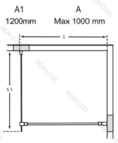 Galletta 120 см CP-001-1200, прозрачное стекло, профиль серебряный, без поддона