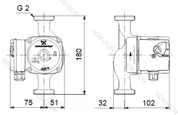 Grundfos 98368440 UPS 32-60, 180 мм