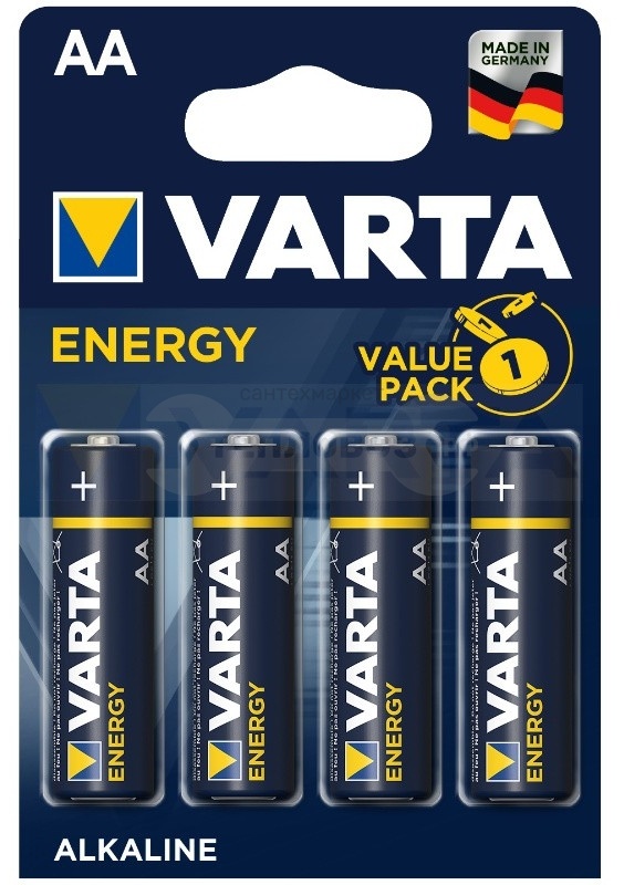 Купить Varta Energy, LR 6 AA BL4 1.5В, 4шт в интернет-магазине Тепловоз