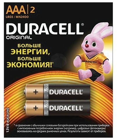 Купить Duracell Basic AAA, 1.5V LR03, 2шт в интернет-магазине Дождь