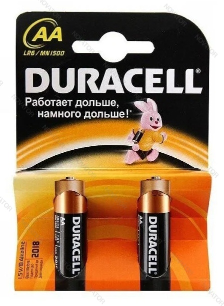 Duracell Basic AA, 1.5V LR06, 2шт