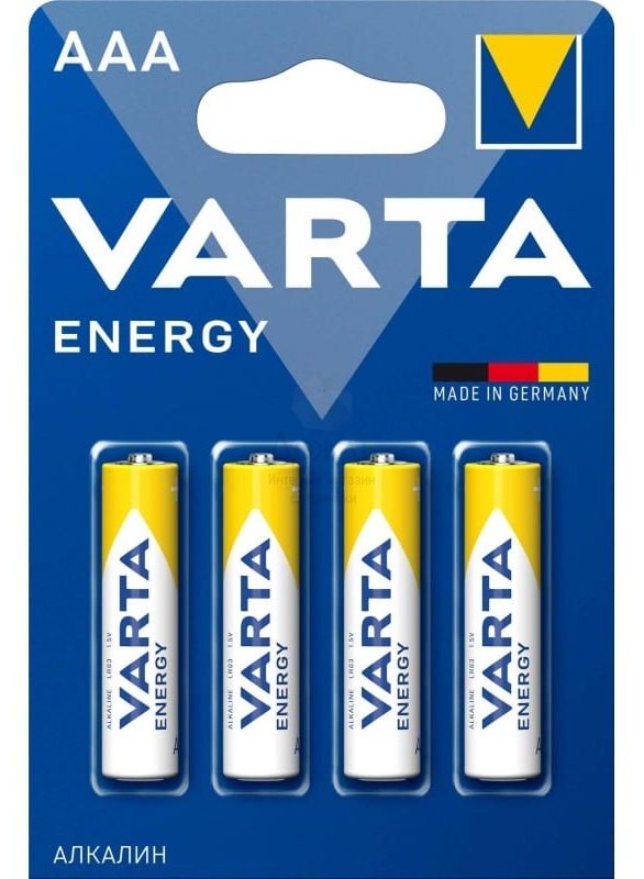 Купить Varta Energy, LR 3 AAA BL4 1.5В, 4шт в интернет-магазине Дождь