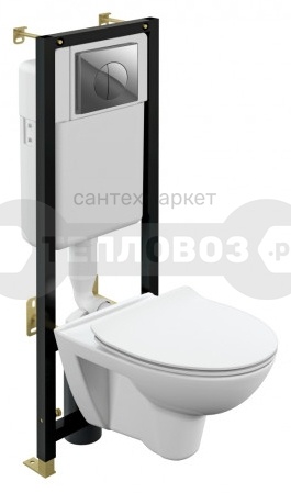 Купить Cersanit Parva CO DPL EO SLIM BLACK 64231, хром в интернет-магазине Тепловоз