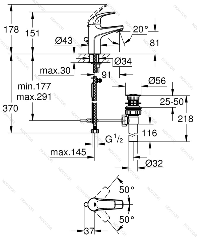 Grohe Baucurve 32805000