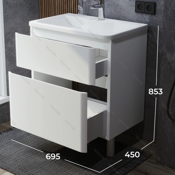 Itana Roberto 70 69,5 мм, белый глянец