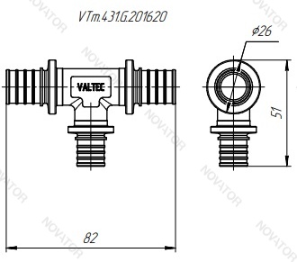 Valtec 20x16x20мм