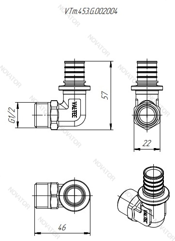 Valtec 20x1/2, нр