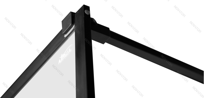 Galletta 120х90 см CP-001-1200 BT, 310 120SQ, прозрачное стекло, профиль черный, с поддоном