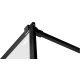 Galletta 120х90 см CP-001-1200 BT, 310 120SQ, прозрачное стекло, профиль черный, с поддоном