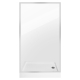 Galletta 120 см, CP-001-1200, 310 120SQ, прозрачное стекло, профиль серебряный, с поддоном