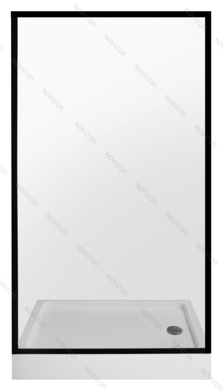 Galletta 120х90 см CP-001-1200 BT, 310 120SQ, прозрачное стекло, профиль черный, с поддоном