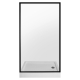 Galletta 120х90 см CP-001-1200 BT, 310 120SQ, прозрачное стекло, профиль черный, с поддоном