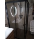Galletta 90х90 см, 310 90Q-W-BT-01, прозрачное стекло, профиль черный, без поддона