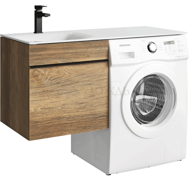 Купить Aqwella Терра TER01051DB, 115х50 см, чаша слева, дуб балтийский в интернет-магазине Дождь