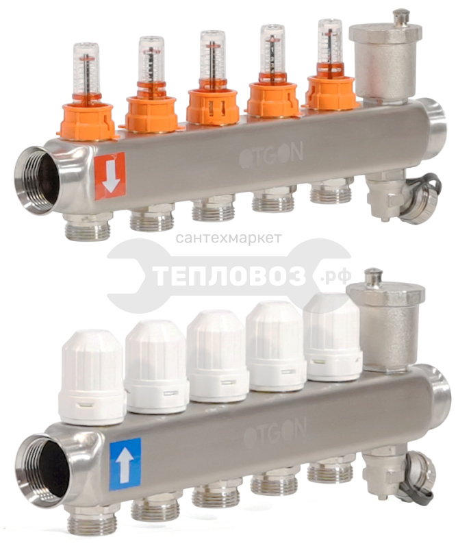 Купить Otgon OCS-05, 1"х 5-выходов 3/4 евроконус, нержавеющая сталь в интернет-магазине Тепловоз