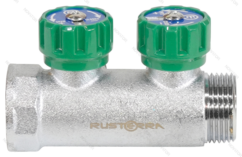 Rusterra Rcrvb-2502E вр 1"х2-выхода, нр 3/4"