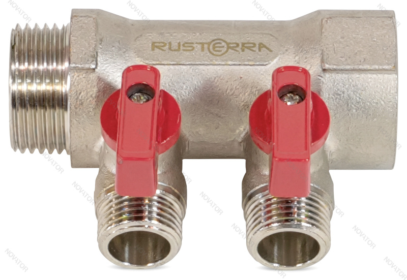 Rusterra Rcsvb-2502E вр 1"х2-выхода, нр 1/2”