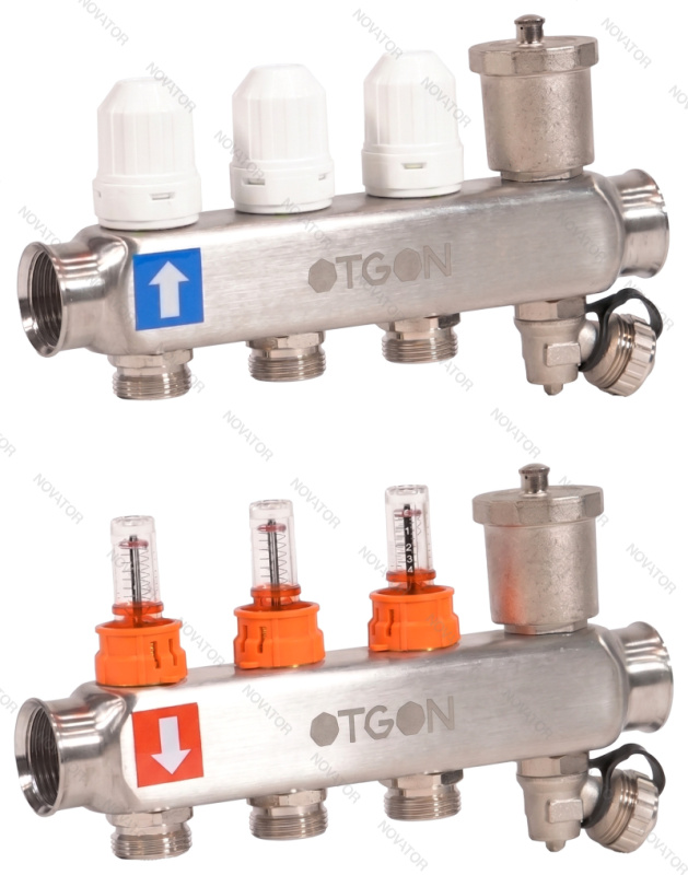 Otgon OCS-03, 1"х 3-выхода 3/4 евроконус, нержавеющая сталь