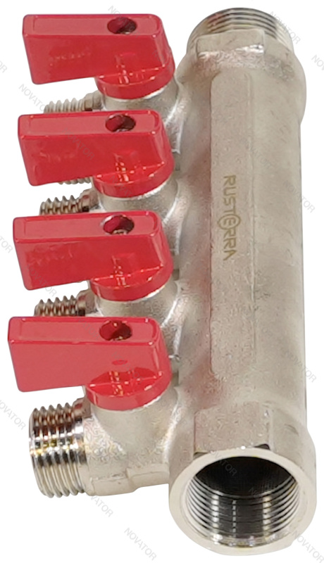 Rusterra Rcsvb-2004E вр 3/4"х4-выхода, нр 1/2”