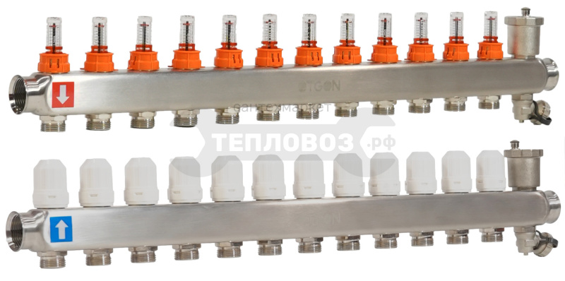 Купить Otgon OCS-12, 1"х 12-выходов 3/4 евроконус, нержавеющая сталь в интернет-магазине Тепловоз
