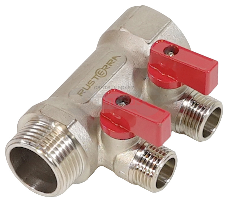 Купить Rusterra Rcsvb-2002E вр 3/4"х2-выхода, нр 1/2” в интернет-магазине Тепловоз