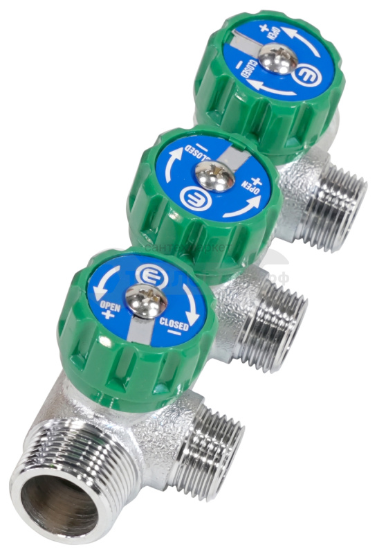 Купить Rusterra Rcrvb-2003E вр 3/4"х3-выхода, нр 1/2" в интернет-магазине Тепловоз