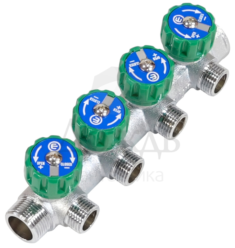 Купить Rusterra Rcrvb-2004E вр 3/4"х4-выхода, нр 1/2" в интернет-магазине Дождь