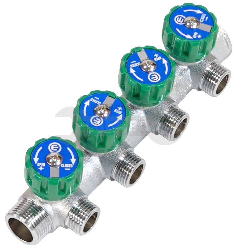 Купить Rusterra Rcrvb-2004E вр 3/4"х4-выхода, нр 1/2" в интернет-магазине Тепловоз