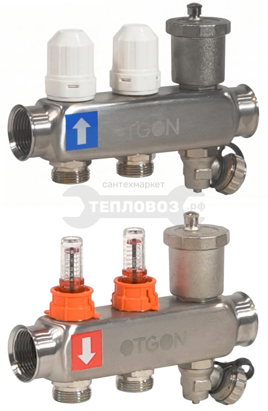 Купить Otgon OCS-02, 1"х 2-выхода 3/4 евроконус, нержавеющая сталь в интернет-магазине Тепловоз