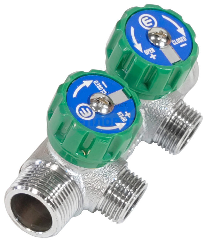Купить Rusterra Rcrvb-2002E вр 3/4"х2 выхода, нр 1/2" в интернет-магазине Тепловоз