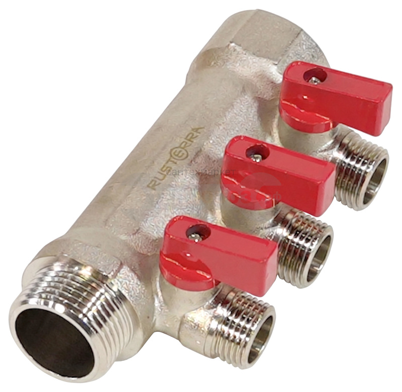 Купить Rusterra Rcsvb-2003E вр 3/4"х3-выхода, нр 1/2” в интернет-магазине Тепловоз