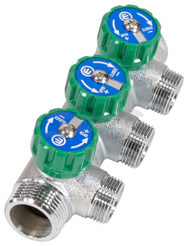 Купить Rusterra Rcrvb-2503E вр 1"х3-выхода, нр 3/4" в интернет-магазине Тепловоз