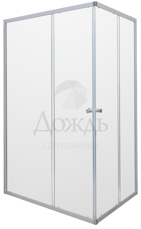 Купить Galletta 120х80 см, Cube DS04Cb128L0M00.Cr, стекло сатин-матированное, профиль хром, без поддона в интернет-магазине Дождь