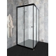 Galletta 90х90 см, 310 90Q-W-BT-01, прозрачное стекло, профиль черный, без поддона