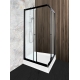 Galletta 90х90 см, 310 90SQ-BT-01, 90SQ, прозрачное стекло, профиль черный, с поддоном